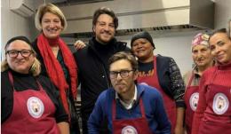 Il governatore Stefani con i poveri di Sant'Egidio