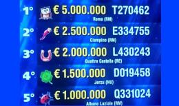 Lotteria Italia, a Roma tre premi milionari su cinque