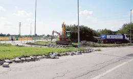 Rotonda a clessidra, cantiere in anticipo