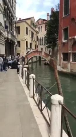 Venezia, donna si spoglia e passeggia sul parapetto del ponte. Poi scompare nel nulla
