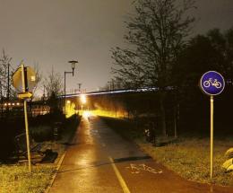 La pista ciclabile è rimasta al buio