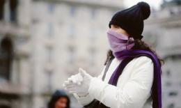 Freddo e neve al ponte di Ognissanti