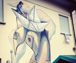 Un murales in difesa delle balene