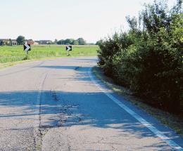 Traversagno, tratto pericoloso a Bellombra