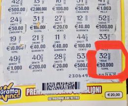 Arriva una vincita da 50mila euro in paese
