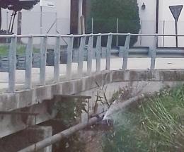Acqua sotto il ponte, causa un tubo rotto 