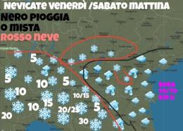 Ecco dove nevicherà oggi e domani. Il Veneto quasi... salvo