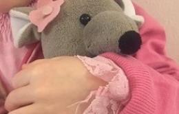 La piccola Elettra riabbraccia il suo ritrovato peluche