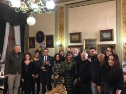 Scambio di auguri con la stampa 