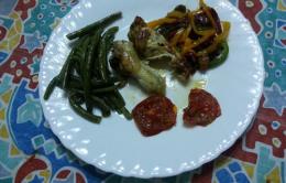 Coscette di pollo ai pomodori e peperoni