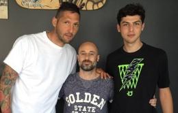 Marco Materazzi a Porto Viro<br/>per il nuovo tatoo del figlio