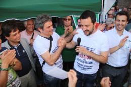 Bergamin sul palco di Pontida, intervento al fianco di Salvini 