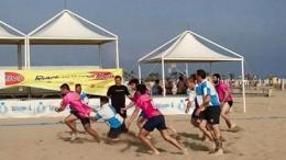 Rugby sulla spiaggia a Rosolina <br/>  festa speciale per la solidarietà 