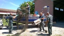 Pesca in acque vietate<br/> Sequestrate due reti in golena
