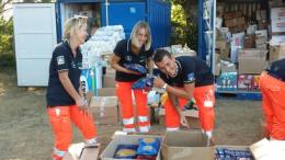 Terremoto, tre angeli della Croce Verde nella tendopoli di Amatrice