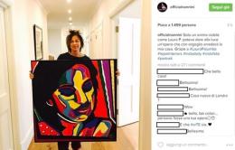 Laura ritrae Gianna Nannini e lei posta il quadro sui social