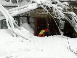 Un angelo polesano tra le macerie dell'hotel Rigopiano