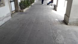 Piazza Annonaria in mezzo al guano