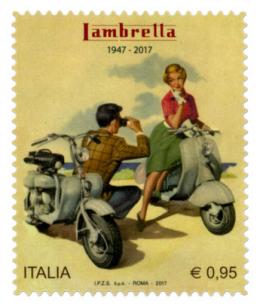 Un francobollo speciale per la mitica Lambretta