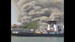 Clamoroso incendio in un impianto di trattamento rifiuti di Marghera