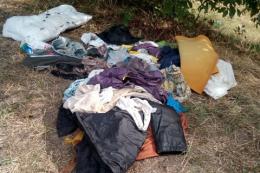 Accampato lungo l'argine dell'Adige