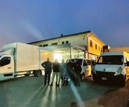 Tre camion verso Varsavia