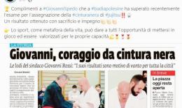 Il ministro applaude Giovanni, super cintura nera