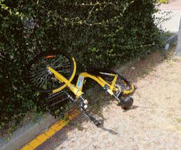 Incivile scaraventa a terra la bici del bike sharing