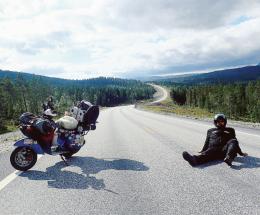 Dario, in Vespa nel profondo Nord