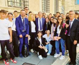 Gli studenti in visita al Senato