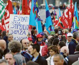 Oggi il corteo dei sindacati