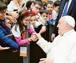 Volontari a tu per tu con il Papa
