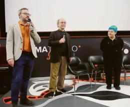 Nichetti si gode il suo film in platea