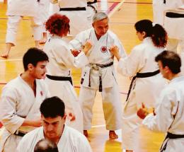 Bianca karate col maestro Miura