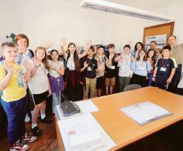 Visita alla redazione della Voce