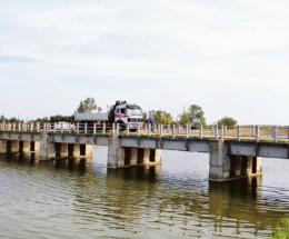 Ponte Gramignara, test di “carico”