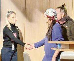 Valeria Golino sul set di Chioggia