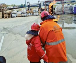 Alunni a lezione di sicurezza