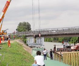 Il cantiere sul ponte slitta