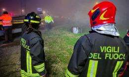 Schianto e paura nella nebbia