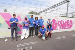 Retake disegna un murale per il Giro d'Italia