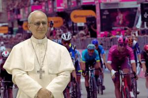 La maglia rosa arriva da papa Leone