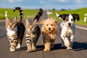 Cuccioli dispersi dopo l'incidente