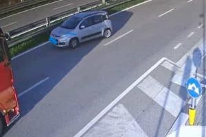 Folle contromano, camionista risolve tutto