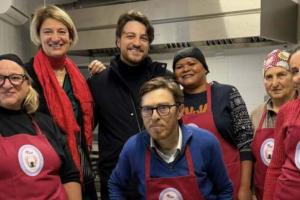 Il governatore Stefani con i poveri di Sant'Egidio