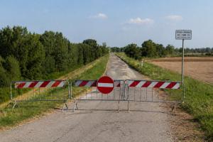 Argine chiuso al traffico nel weekend