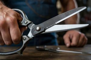 Minacciata con le forbici