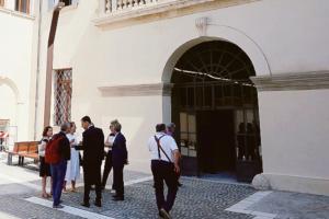 Il tavolo con le autorità al Cur