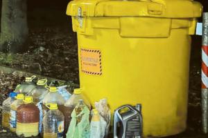 Fusto per l’olio usato, “mini discarica”