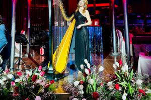 L’arpa di Caterina Bergo al galà